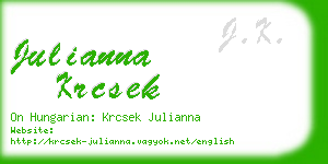 julianna krcsek business card